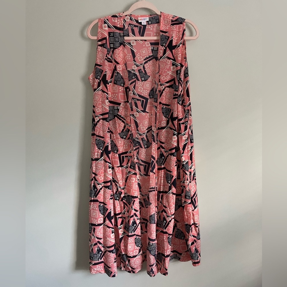 Lularoe Geometric Joy Longline Vest